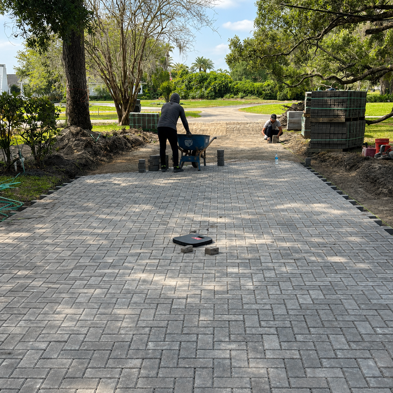 Driveway paver project in Jacksonville FL